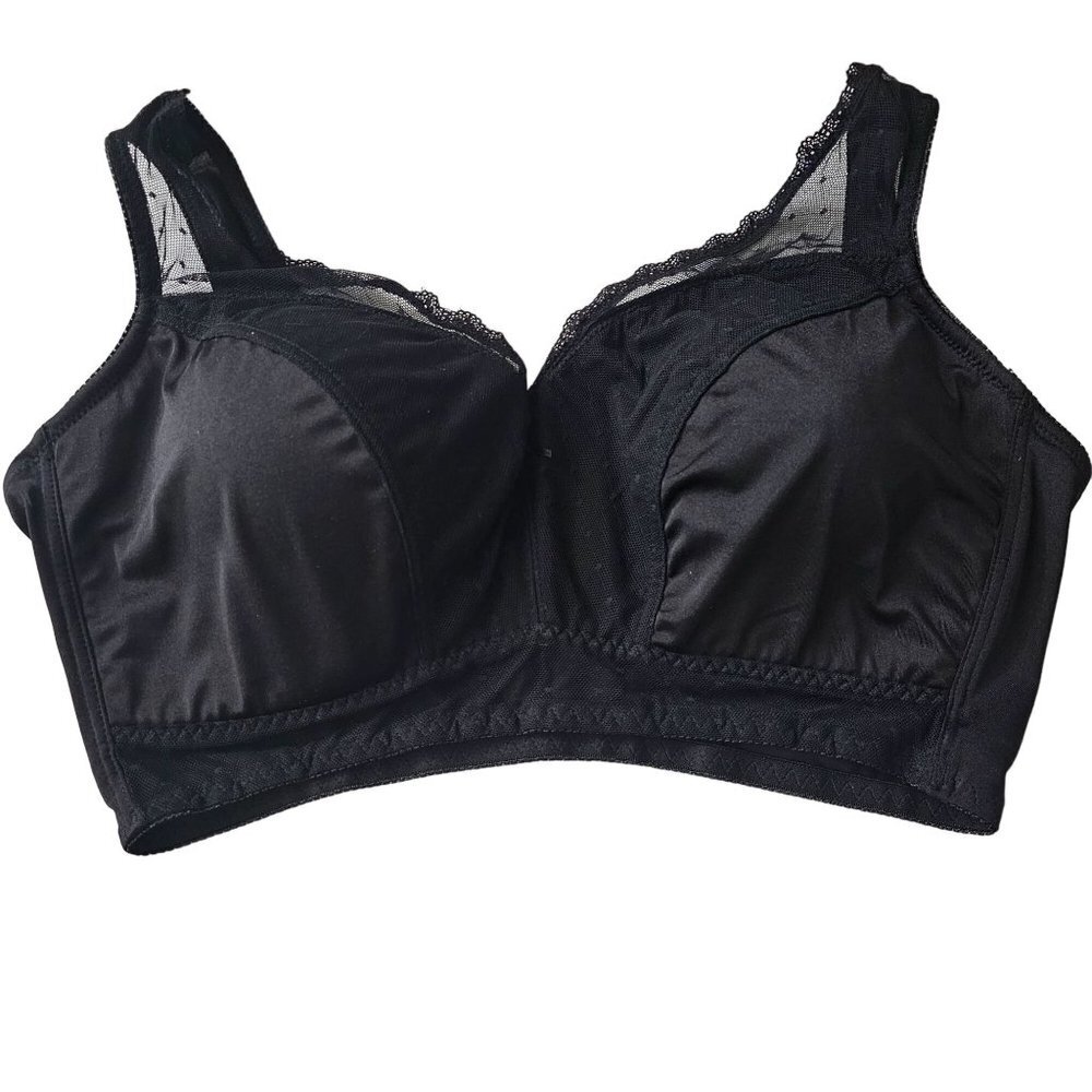 Rhonda Shear Black Style 676 Shapewear Leisure Bra in Size 3X